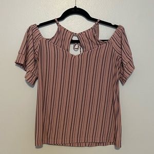 Off Shoulder American Eagle stripped shirt